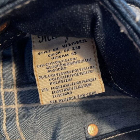 NEW Miss Me Jeans Mid Rise Ankle Skinny Womens 25x33 Blue Embellished - Picture 7 of 8